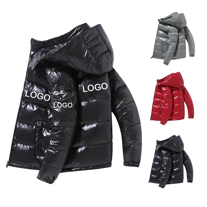 Custom Logo Soft Waterproof Winter Coats Bubble Down Puffer Jackets For Men