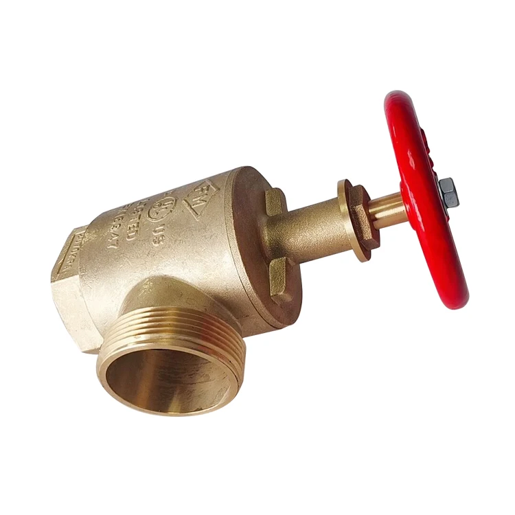 Высококачественный 2 1/2 дюйма входной Штекерный Выход Женский FM UL ULC Сертифицированный латунный угловой шланговый клапан