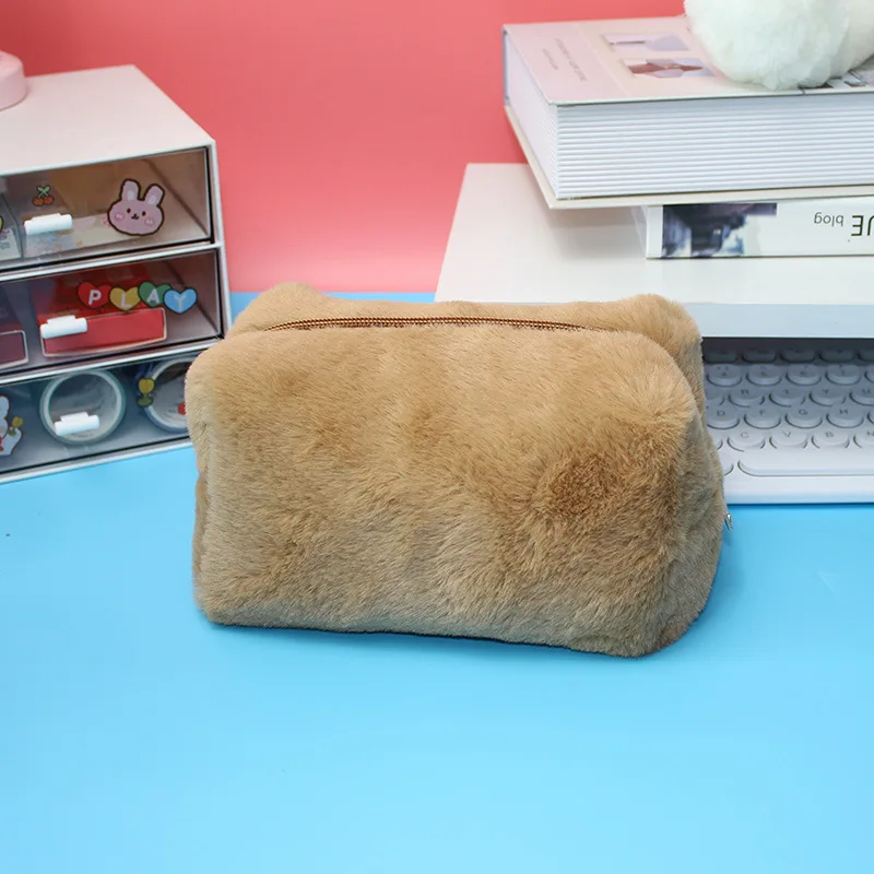 Hot Sale  Cute  Plush Soft Cosmetic Bag Pencil Pouch Japanese Style  Makeup Brush Case