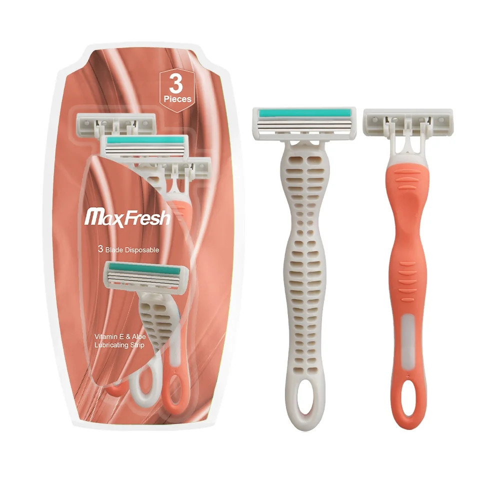 D332L private label high quality New triple blade disposable shaving razor factory price