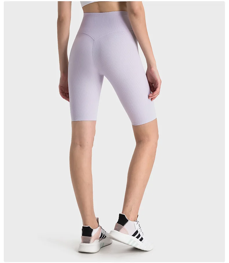 New Arrivals High Waist V Back No Front Rise Seam Ribbed Peach Hip With Hidden Pocket Gym Fitness Sports Yoga Wear Women Clothes