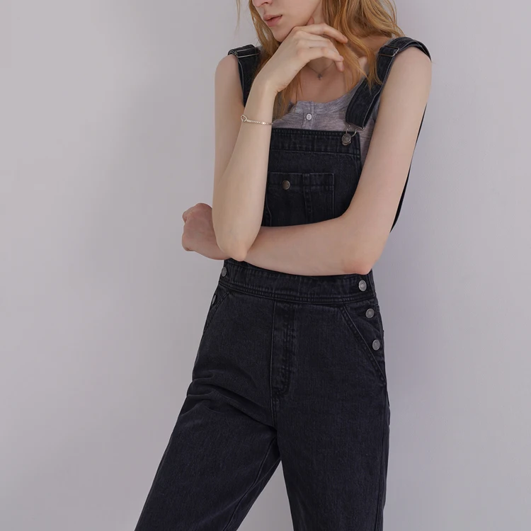 Sling Denim Bib Trousers womens denim overall Clothing  Elastic Ripped Blue Woman Denim Jeans Jumpsuit