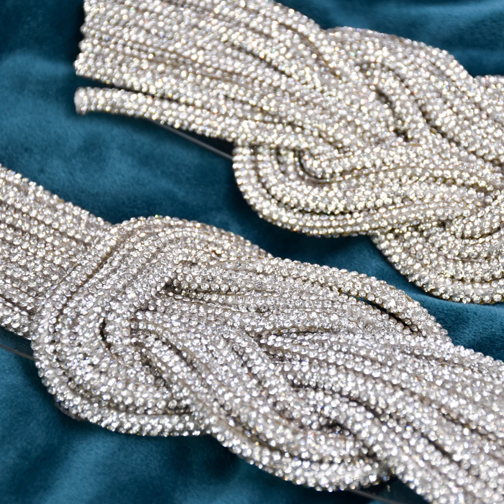 fashion bling semi finished shoe uppers material glass rhinestone diamond decorative for sandals/slipper