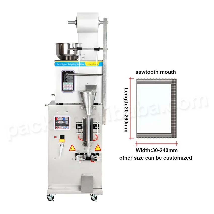 New Automatic Vertical Nuts Screw Hardware Small Bag Weighing Multi-Function Packaging Machine Food Tobacco Filling Pouches Foil