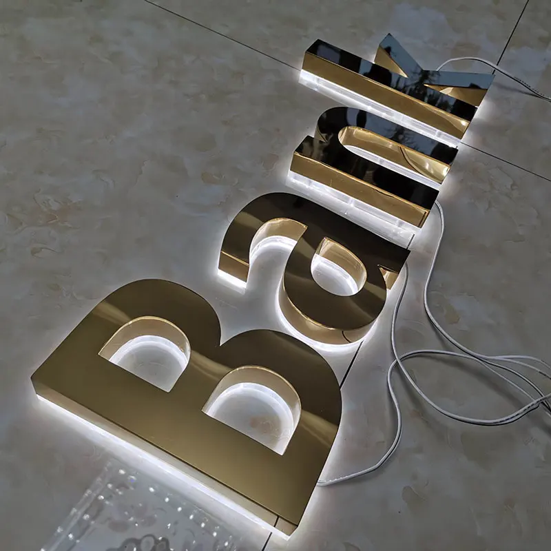 Making Your Own Backlit Brand Outdoor Light Led Letter Store Front Sign 3D Acrylic up Logo Electronic