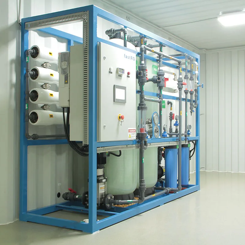 RO seawater desalination skid-mounted container system drinking water treatment for sale