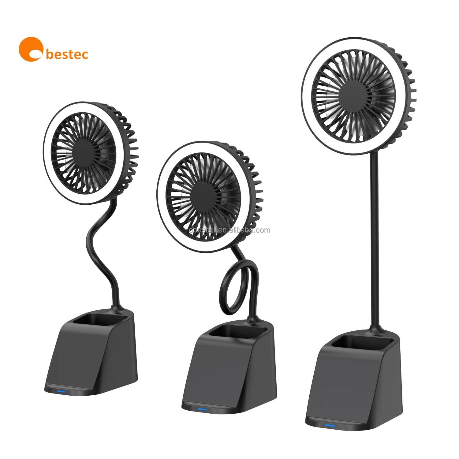 3D Hologram Fan Projector Display Touch Night Light With 10W Wireless Charger Holographic Decor Table Lamp For Gift