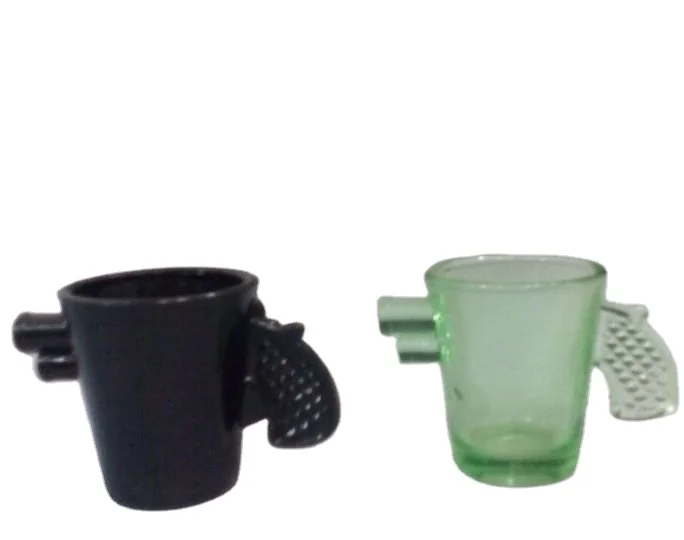 Funny Gun Shaped Vodka Whiskey Glass Beer Cup Blue colored Shot Glasses Cup