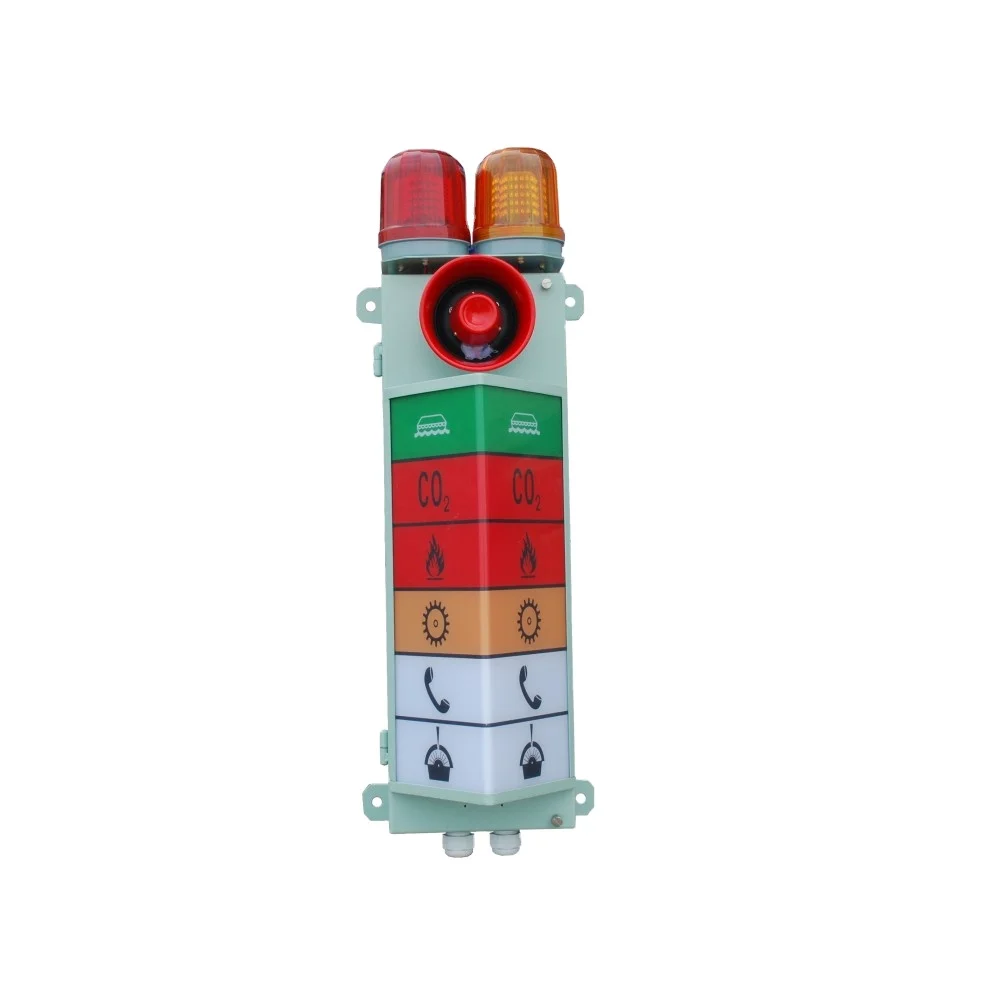 Marine engine room control box to supply power for the alarm indicator column