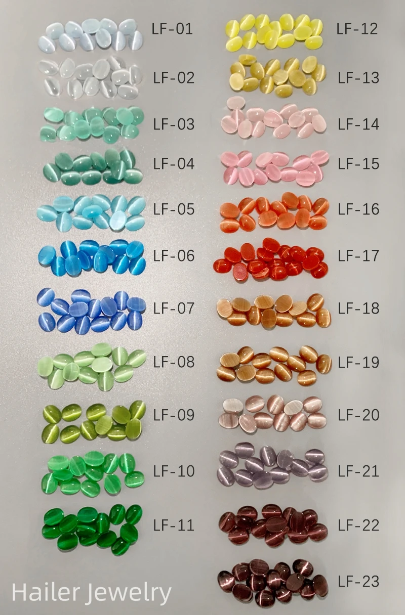 Hailer joyas custom color cabochon monalisa cat eye stone loose gemstones for jewelry