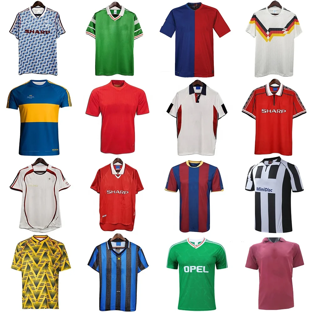 Wholesale Thai Quality Retro soccer jersey Football Shirts Sublimation Soccer Wear Custom Retro Jersey