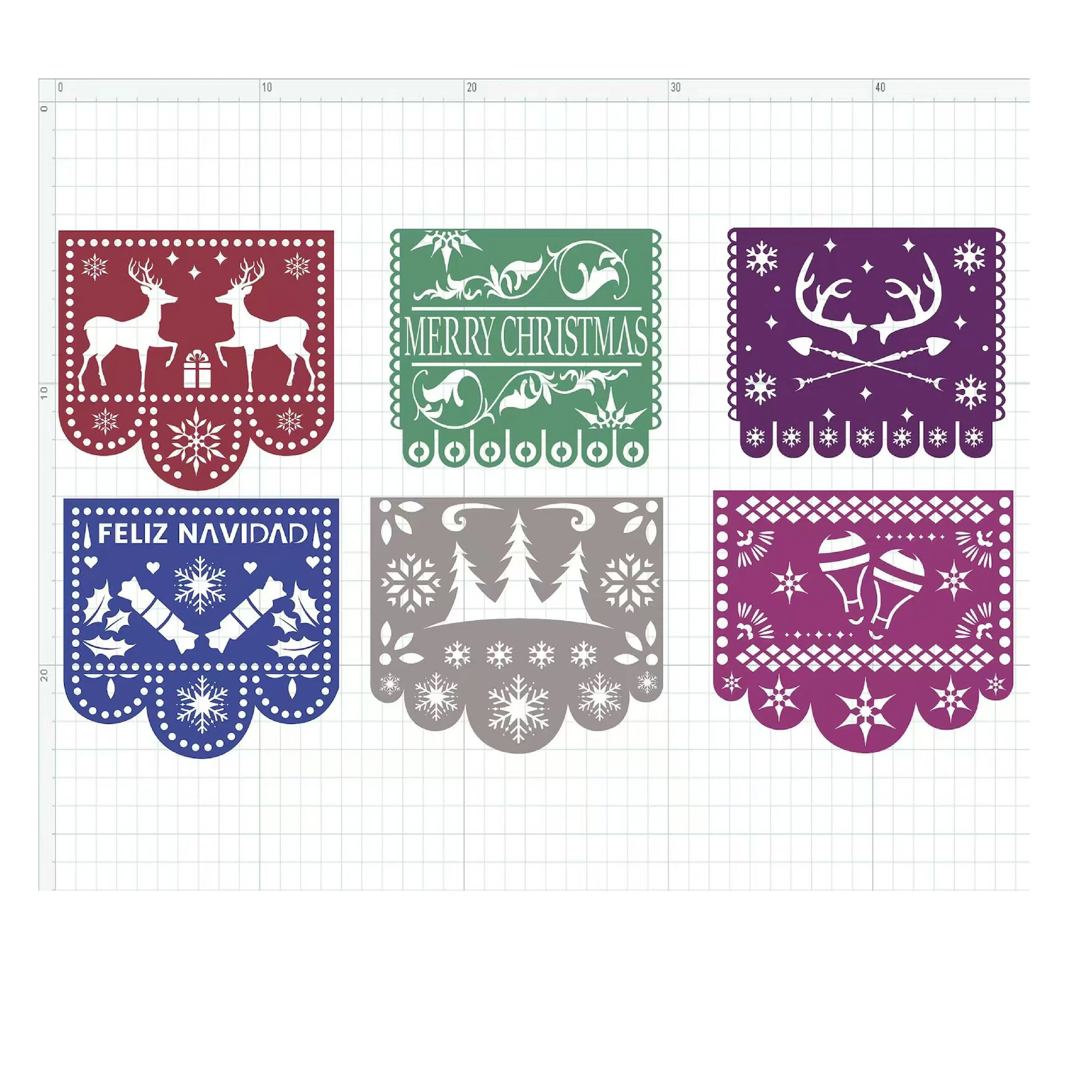 Papel Picado рамка SVG мексиканские фразы максиканский баннер для вечеринки Viva México Cricut Joy силуэт фиеста овсянка войлочный материал