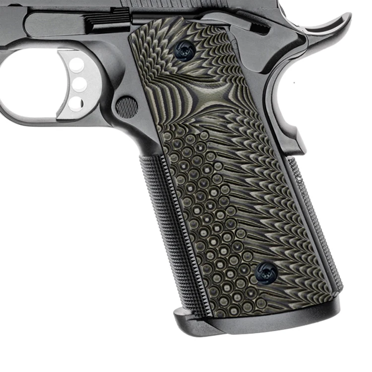 
G10 Gun Grips Full size 1911 bushing wrench for Colt 1911, OPS Eagle Wing texture with Magwell cut 
