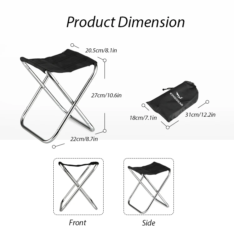Aluminum Beach Chair Mini Small Portable Seat For Adults Ultralight Outdoor Camping Chair Folding Stool