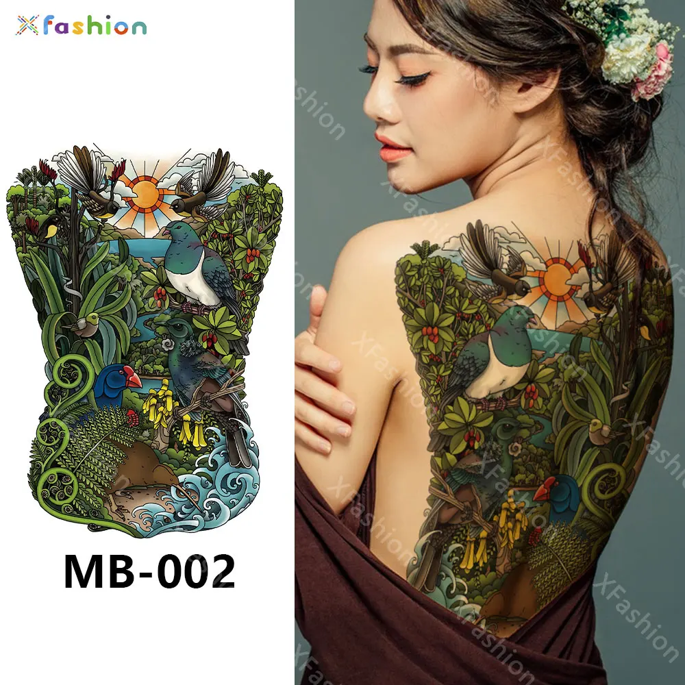 Popular Temporary Back Sticker Waterproof Sexy Body Back Hand Leg Tattoos Full Back tattoo Stickers For Man