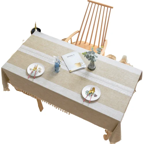 Nordic Style Tablecloth 60%Cotton 5%Linen 25%Polyester Blended Printing Household Dining Table Coffee Table Cloth for Christmas
