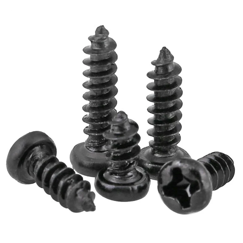 Cross Recessed Phillips Pan Round Head Self tapping Screw carbon steel black Micro silver M1.4 M1.7 M2 M2.2 M2.6 M3 M3.5 M4 M5