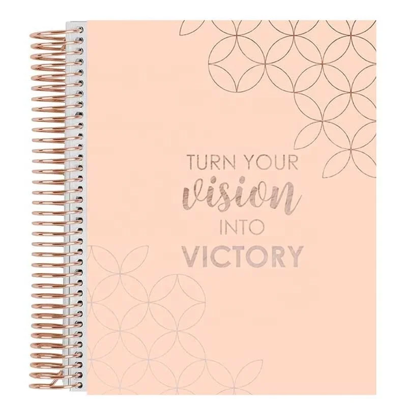 Custom 2021 Hardcover A5 Spiral Paper Note Book Diary Journal Agenda Daily Weekly Monthly Organizer Planner Notebook