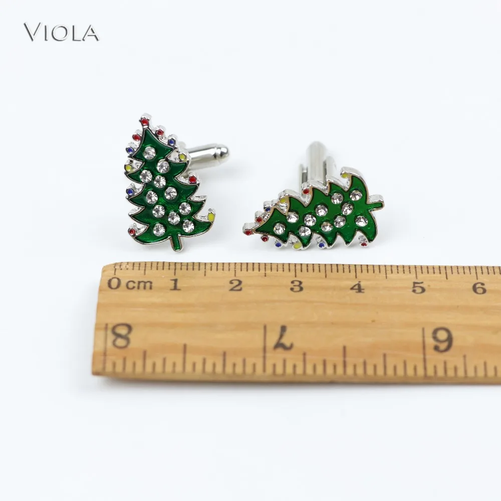 Christmas Cufflinks Fun Wine&cup Christmas Trees Snowflake Gentleman Cuff-link Men Sleeve Button Simple Design Accessory Gift