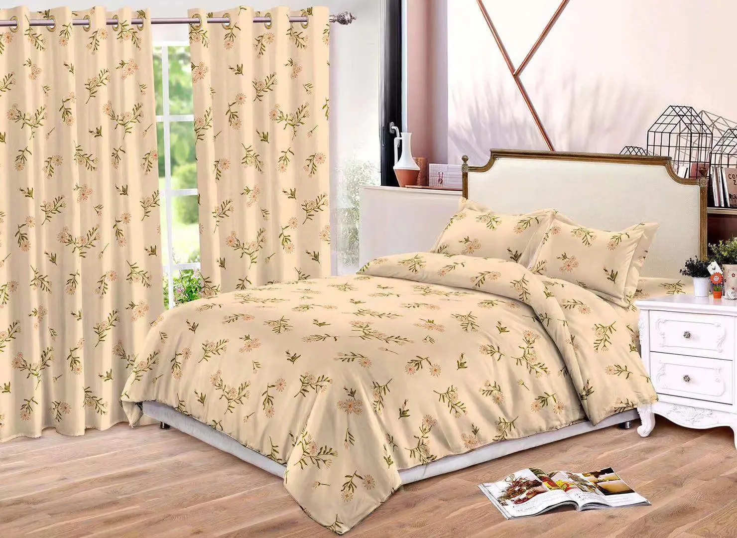curtains and bedsheets set with matching curtains bedsheets with pillowcase wholesale cotton fabric for bedsheet