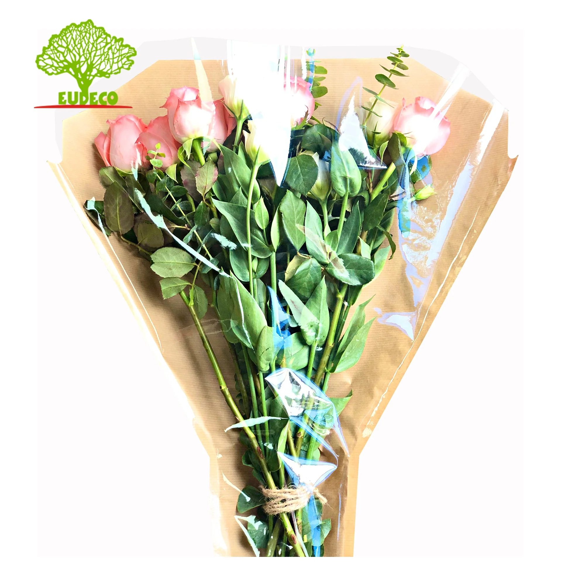 Bopp + Kraft Paper Sleeve Y Shape Sleeve Fresh Flower Herb Plant Produce Wrapping Sleeve