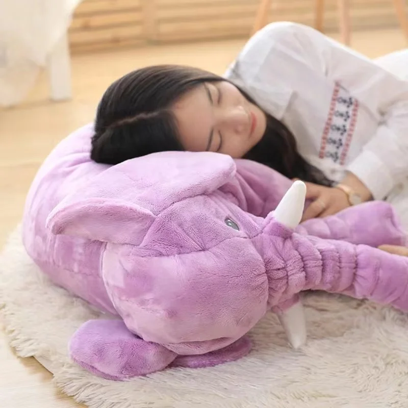Wholesale 40cm stuffed animals toys elephant plush pillow custom big ears elephant pillow animal plush for baby sleeping