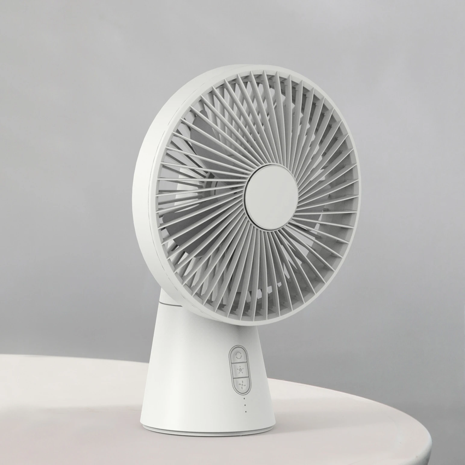 
Large Battery Capacity Mini USB Desk Fan, 3 Speed Personal Oscillating Small Desktop Table Quiet USB Rechargeable Fan 