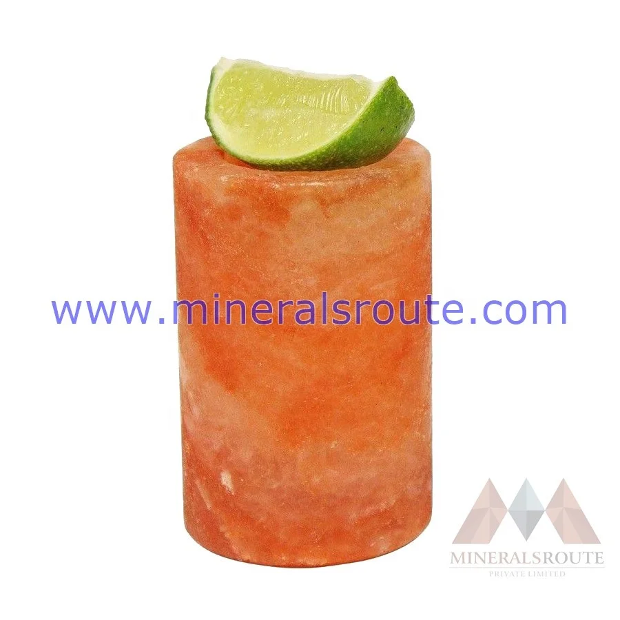 Hot Selling Himalayan Rock Salt Shot Glass 7 cm Size for Whisky & Tequila Natural Craft Foot Hills Himalayan Mountain Range
