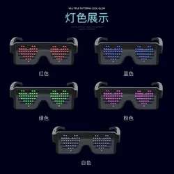 Upgrade Dynamic LED Glowing Glasses USB Rechargeable LED Light Up Glasses with Flashing Neon