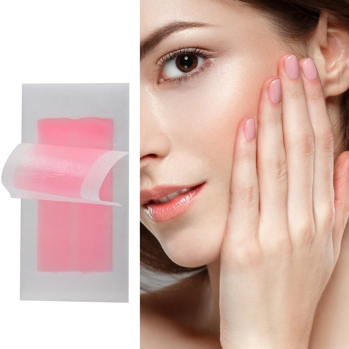 Private Label Wholesale Cold Eyebrow Organic Wax Strips Hair Removal Face Body Pre Cut Depilatory Fabric Waxing Strips