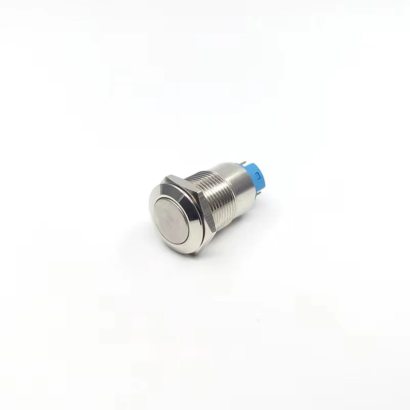 12mm on off  Flat Metal Self-locking Push Button illuminated switch
