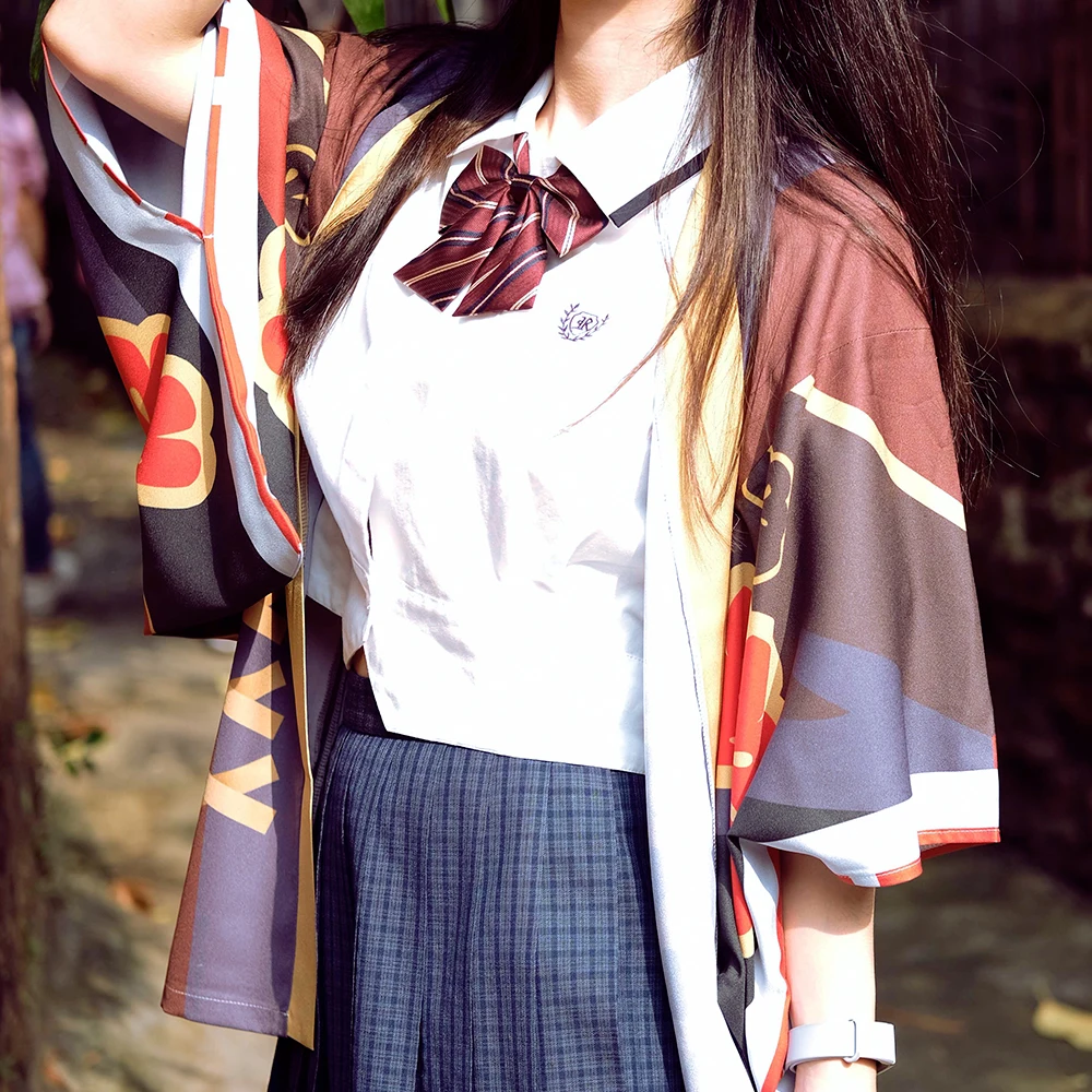 Customized Cosplay Printed Haori Anime Kimono Yukata Costumes Cloak Summer Short Sleeve Shirts