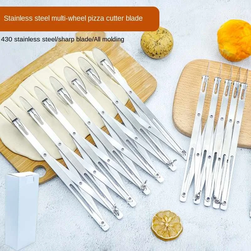 
3/5/7 колесный резак для пиццы из нержавеющей стали, колесный резак для теста, слайсер для теста, роликовый резак, инструменты для торта 