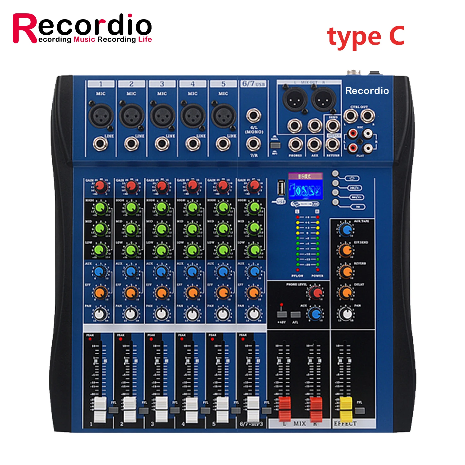 GAX-CT6 6Ch Dj Usb Микшер по низкой