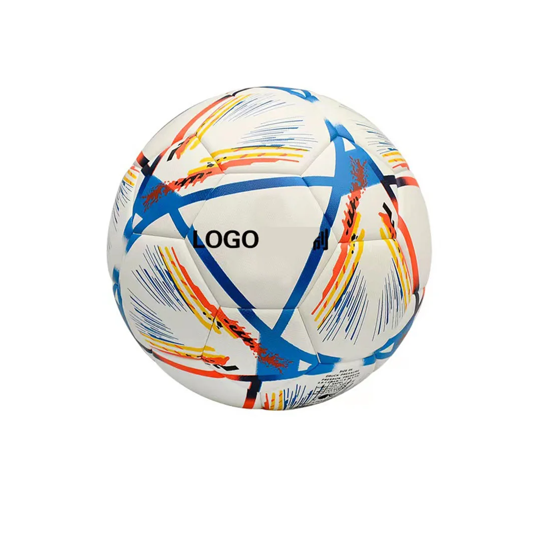 Custom Printed Outdoor Football Ball Size 5 Synthetic PU/PVC Laminated Official Size Training Football & Soccer
