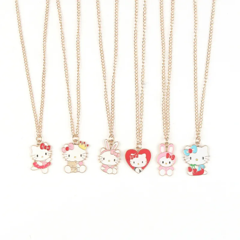 Japanese And Korean Cute Cat Necklace Kitty Design Student Friend Graduation Couples Gift Cartoon Pendant Cloth Accessory