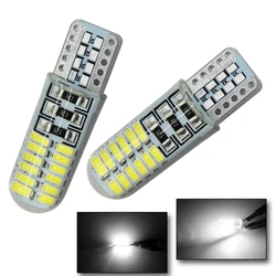 T10 Socket 24 SMD Silica Gel Canbus Led 194 Bulbs 168 W5W 3014-24-smd Car Width Light DC 12V Error Free Auto License Plate Lamp