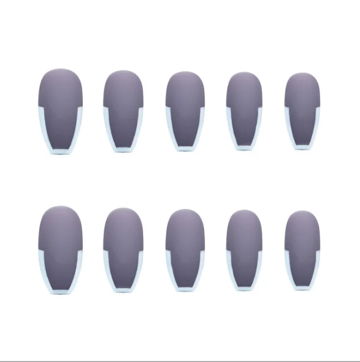 2021Amazon hot sale 24pcs nail polish strips press on nails acrylic fale nails press designs