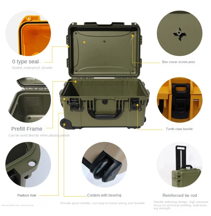 DF  72L  71L 70L  74L  75L Khaki desert brown customized devices safety protection packing box storage transit case