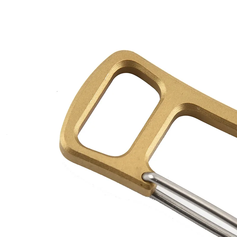 Наружная латунная пряжка для повседневного использования, многофункциональный высококачественный пружинный крючок, спортивный портативный брелок для ключей, карабин