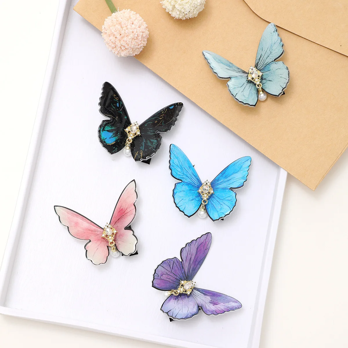 2024 New Butterfly Hair Clip for Women Elegant Chic Versatile Forest Style Super Cute Sweet Girls Side Hair Claw