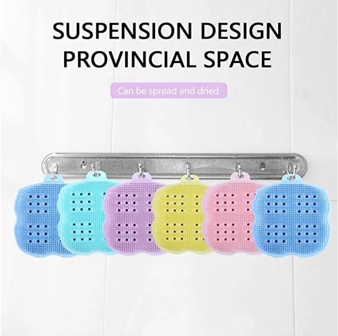 JLY Soft Silicone Facial Cleansing Pads Bath Wash Brush Hair Face Exfoliator Cleaning Scrubber Massage Shower Sponge Blackhead