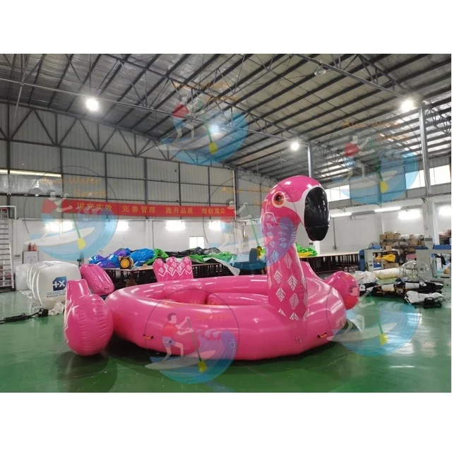 Custom plastic inflatable water floating pool toy inflatable flamingo float Ride on For Adults and Children