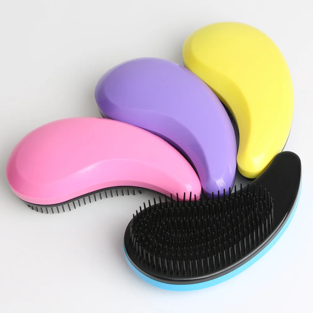 Private Label  magic detangling hair brush plastic magic scalp massage TT comb for woman