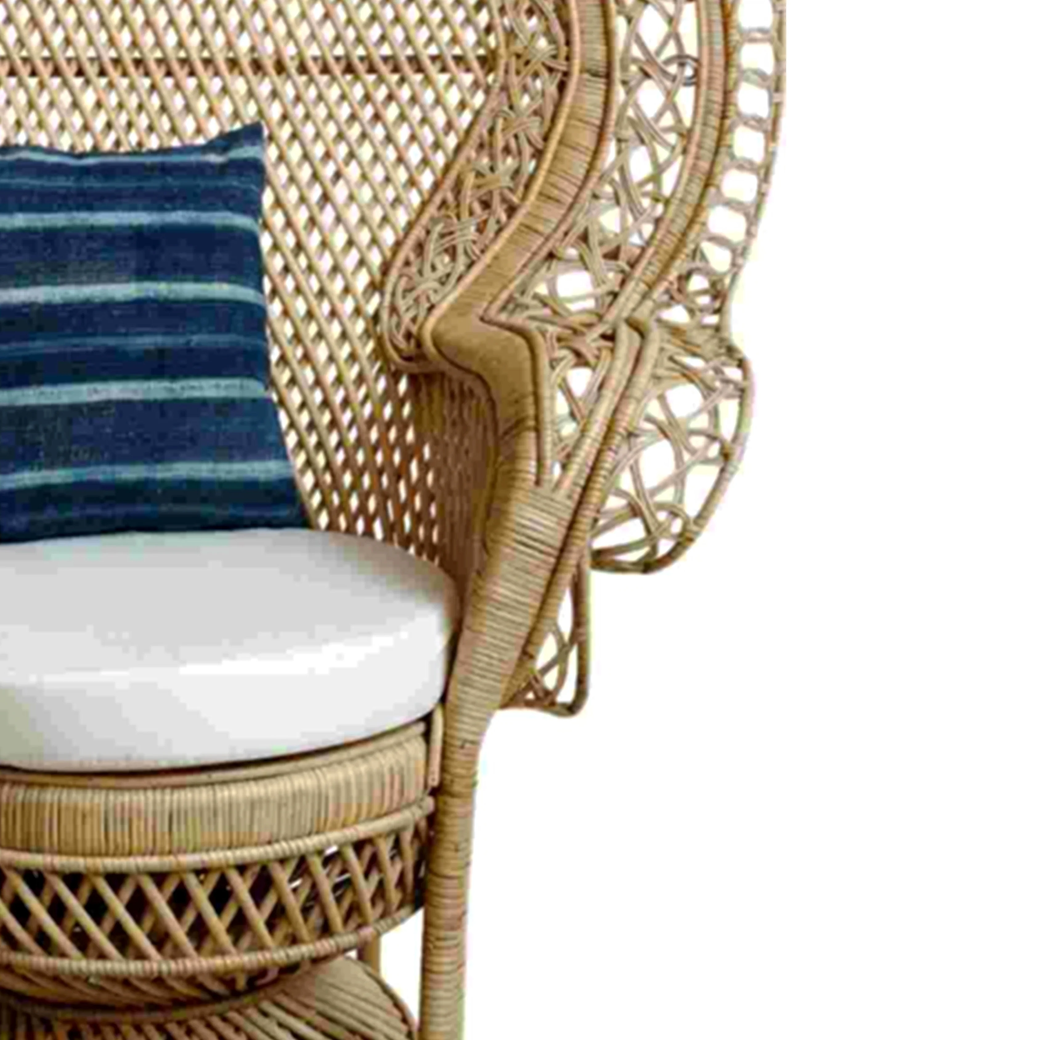 Первоклассный ротанговый стул mahдра в форме павлина в форме яйца светло-коричневого цвета для гостиной