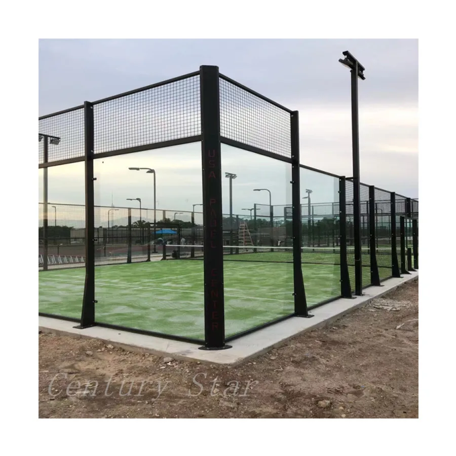 2024 Hot Selling Panoramic Padel Court Canchas De Padel Outdoor Paddle Tennis Court For Sale