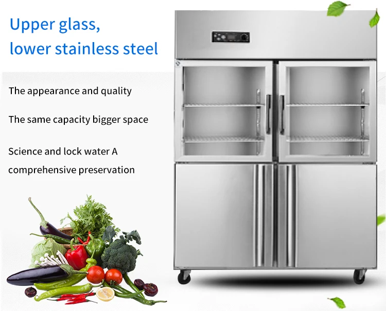 Commercial Refrigeration Freezer 1300l Standing Freezer 3 Doors Kitchen Refrigerator