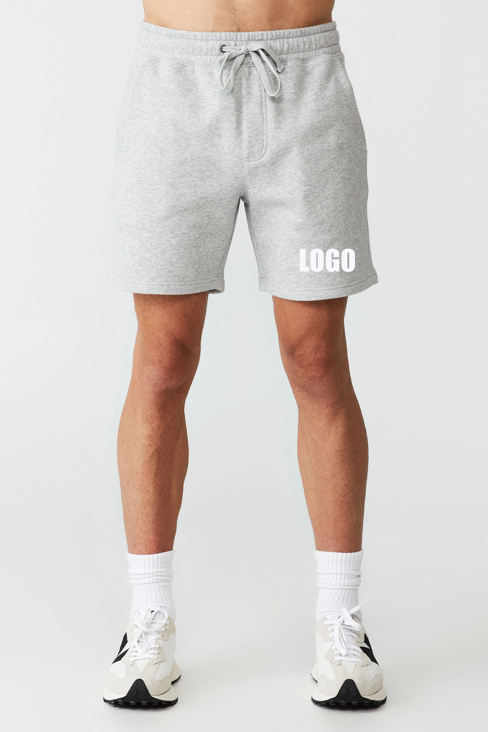 Casual Athletic Workout Shorts French Terry Summer Jogger Mens Cotton Sweat Shorts