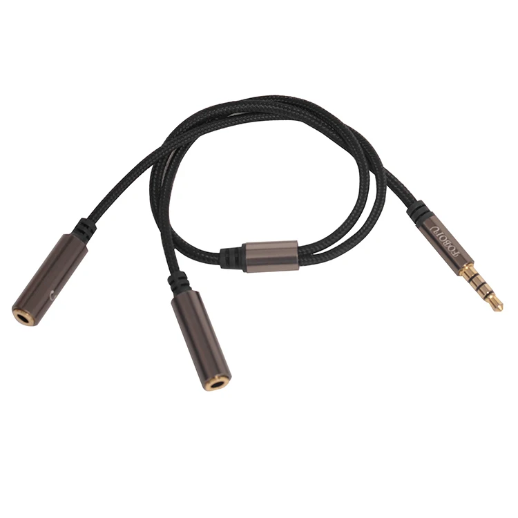 audio jack splitter 3.5mm Male to 2 Female Jack for iPhone Samsung MP3 Player