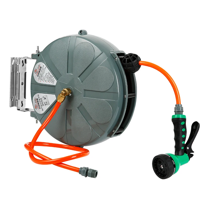 
Automatic sturdy wall mount plastic garden hoses & reels pole portable 